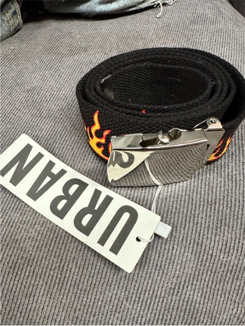 Flame fire belt nylon Urban outfitters one size